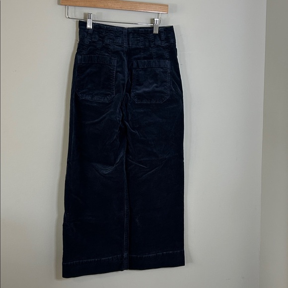 Maeve Corduroy Navy Wide-Leg Pants - Picture 6 of 12